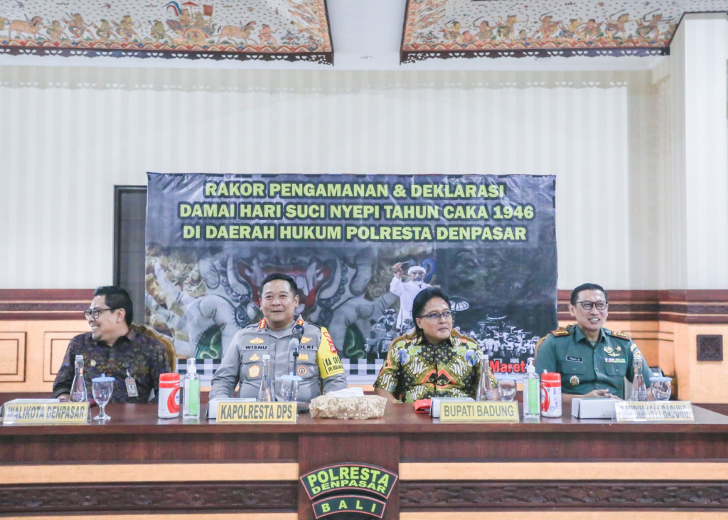 Rakor Pengamanan Hari Raya Suci Nyepi Tahun Caka 1946 di Daerah Hukum Polresta Denpasar
